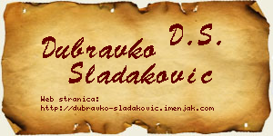 Dubravko Sladaković vizit kartica
